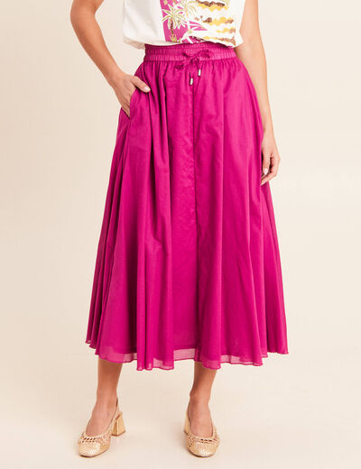 Jupon doubl&eacute; taille standard violet clair femme