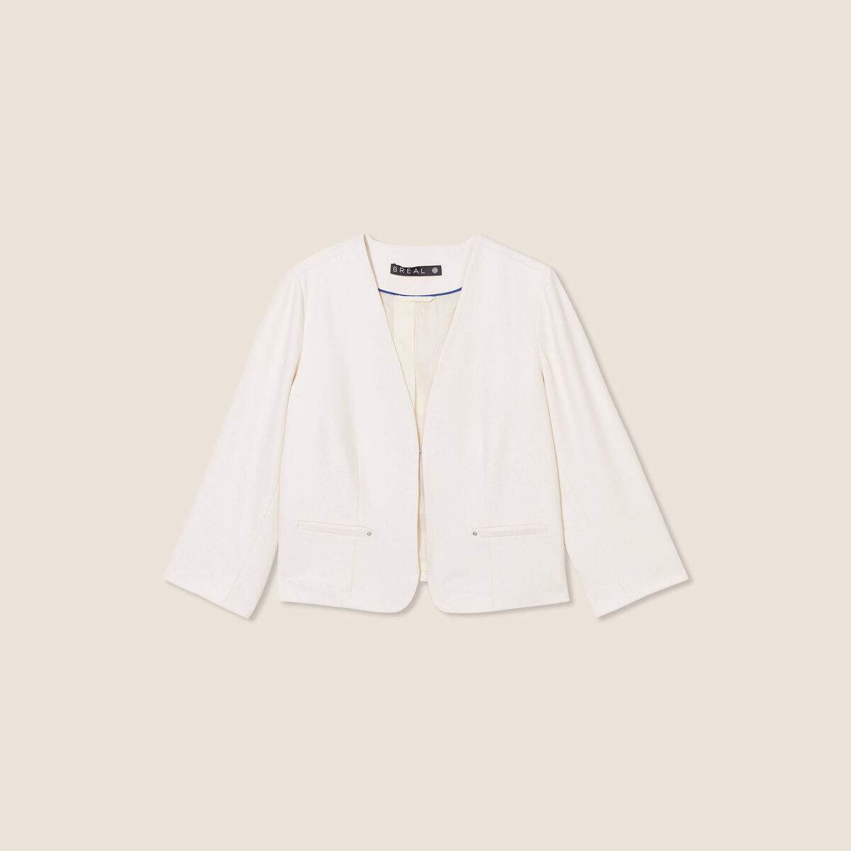 Veste cintr&eacute;e ecru femme