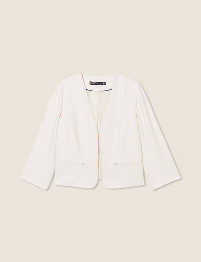 Veste cintrée ecru femme