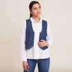 Gilet barman sans manches jean denim double stone femme
