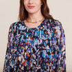 Blouse manches longues bleu femme