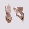 Sandales &agrave; talons bottiers rose clair femme