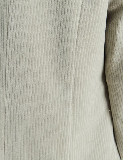 Veste tailleur velours vert clair femme