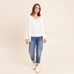 Gilet manches longues blanc femme