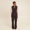 Combinaison pantalon marron foncé femme