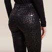 Pantalon ajusté enduit couleur bronze femme