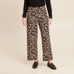 Pantalon large creme femme
