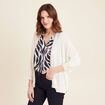 Gilet manches 3/4 ecru femme