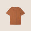 T-shirt manches courtes marron femme