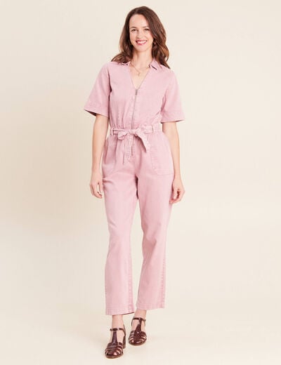 Combinaison fluide rose femme