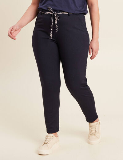 Pantalon jogging réversible bleu foncé femme