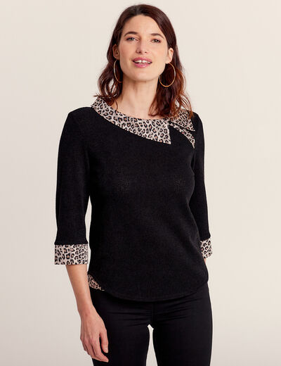 T-shirt manches 3/4 ecru femme