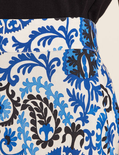 Jupe fluide taille standard bleu femme