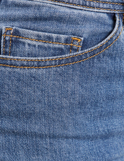 Jean large 7/8ème taille haute denim stone femme
