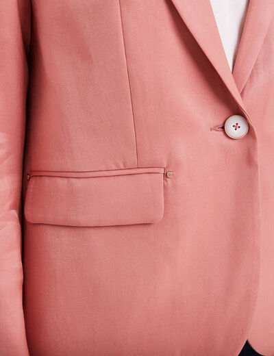 Veste tailleur irisé terracotta femme