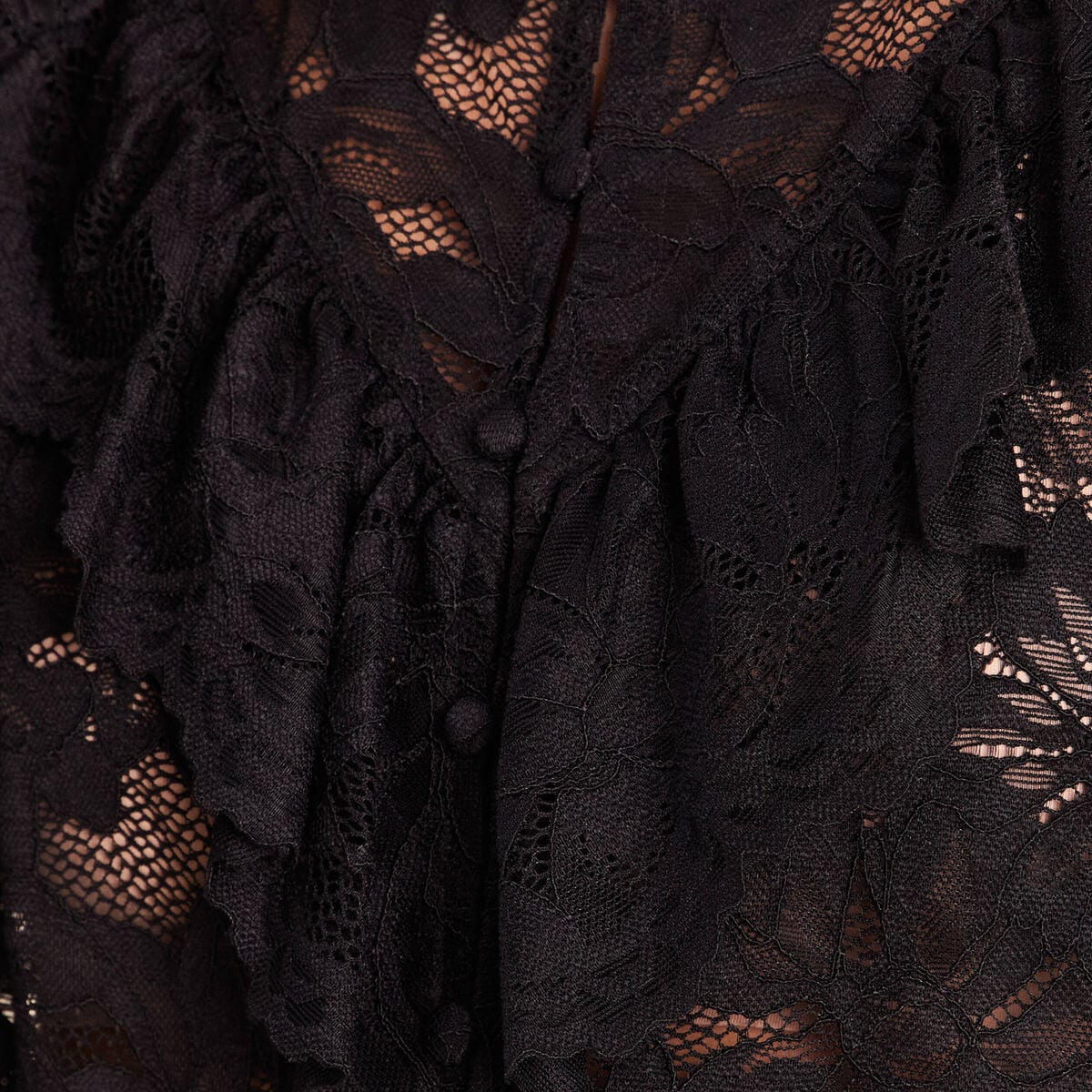 Blouse en dentelle noir femme