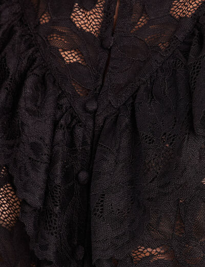 Blouse en dentelle noir femme