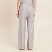 Pantalon flou métallisé gris argent femme