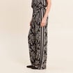 Pantalon fluide coupe large noir femme
