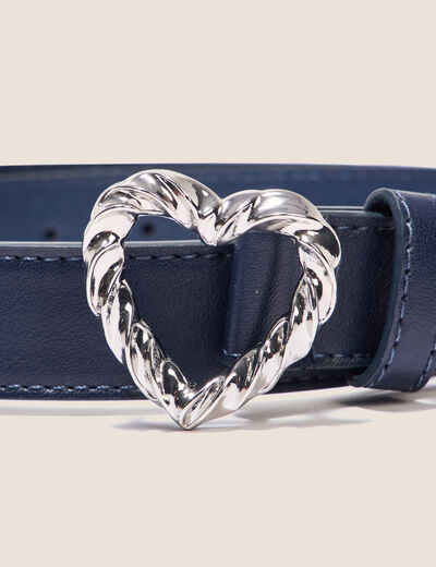 Ceinture avec boucle bleu foncé femme
