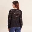 Blouse en dentelle noir femme