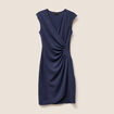 Robe courte ajustée bleu marine femme