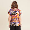 Chemise ample manches courtes multicolore femme