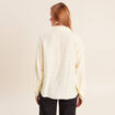 Chemise fluide manches longues jaune pastel femme