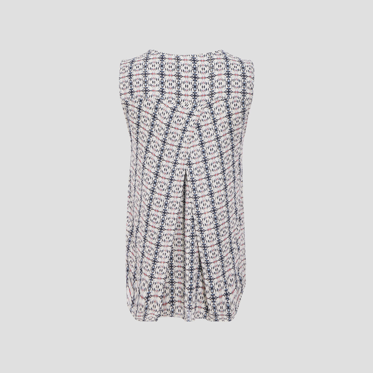 Blouse sans manches ecru femme