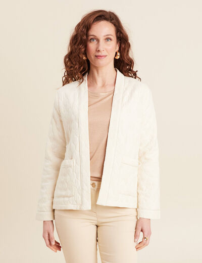 Veste matelassée ecru femme
