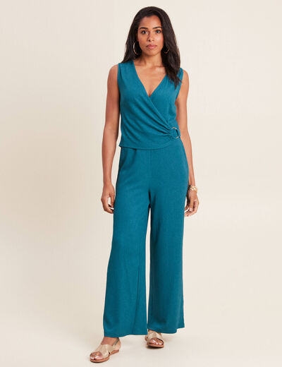 Combinaison pantalon vert femme