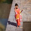 Kimono long fluide multicolore femme