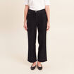 Jean taille haute en velours denim brut femme