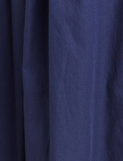 Jupe longue évasée bleu foncé femme
