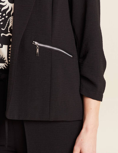 Veste esprit tailleur noir femme