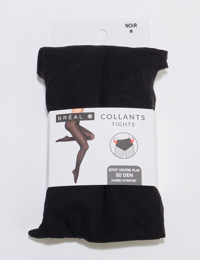 Collants effet ventre plat noir femme