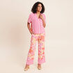 Chemise fluide manches courtes rose fushia femme