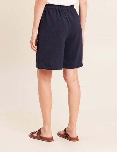 Bermuda bleu fonc&eacute; femme