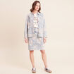 Jupe droite en jean taille standard rose femme