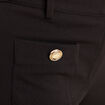 Pantalon droit taille haute noir femme