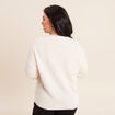 Pull en cachemire col v ecru femme