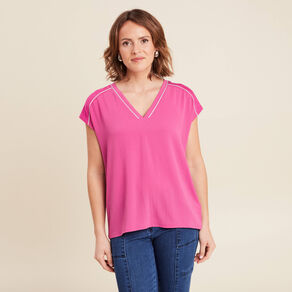 t shirt manches courtes violet femme T-shirt manches courtes violet femme
