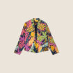 Veste courte col ch&acirc;le multicolore femme