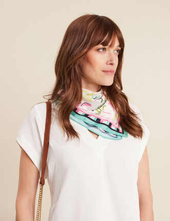 Foulard carré multicolore femme