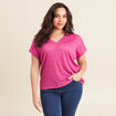 T-shirt manches courtes rose femme