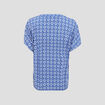 T-shirt &agrave; manches courtes bleu fonc&eacute; femme