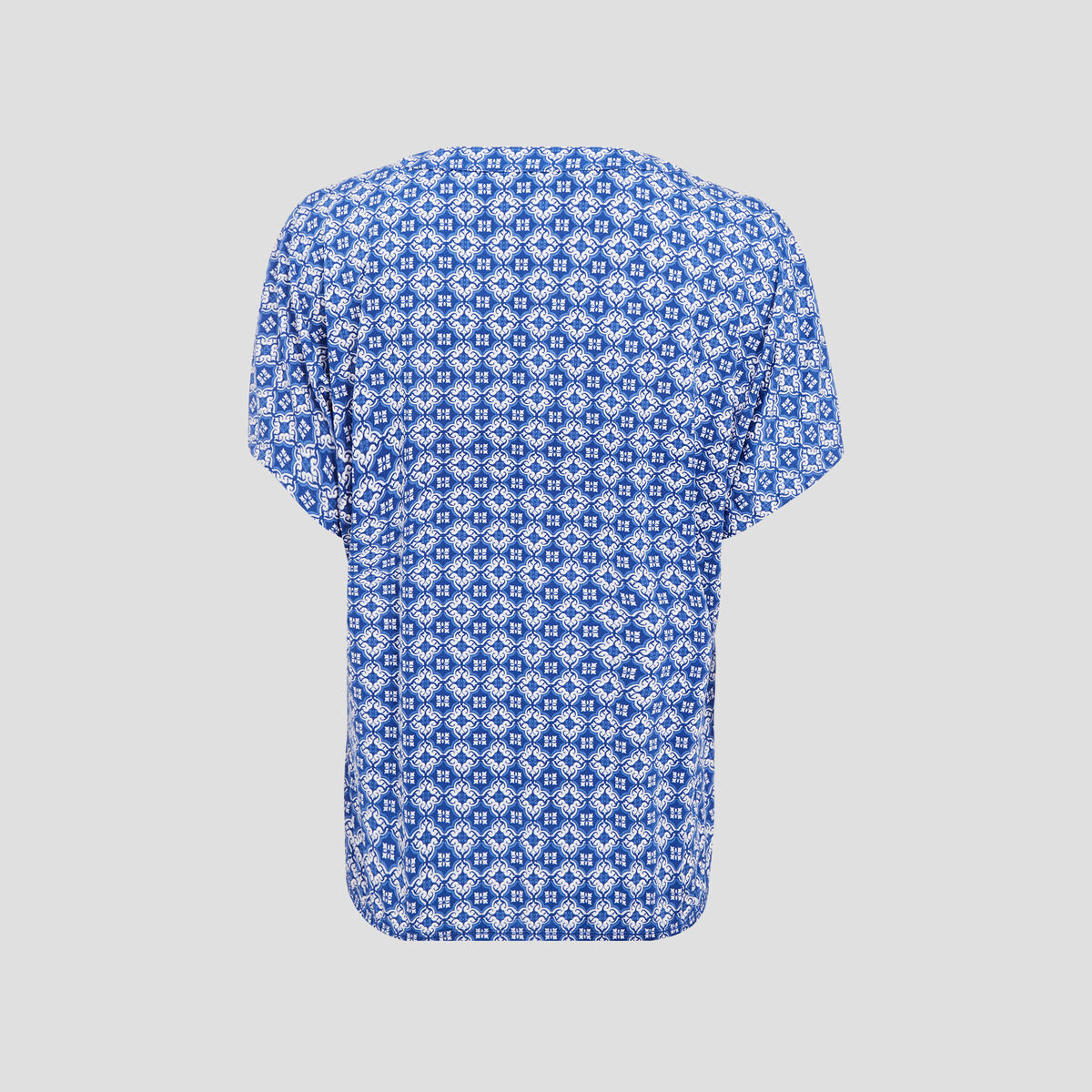 T-shirt &agrave; manches courtes bleu fonc&eacute; femme