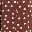 Chemise fluide manches longues marron femme