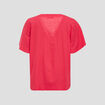 Blouse manches courtes rose fushia femme