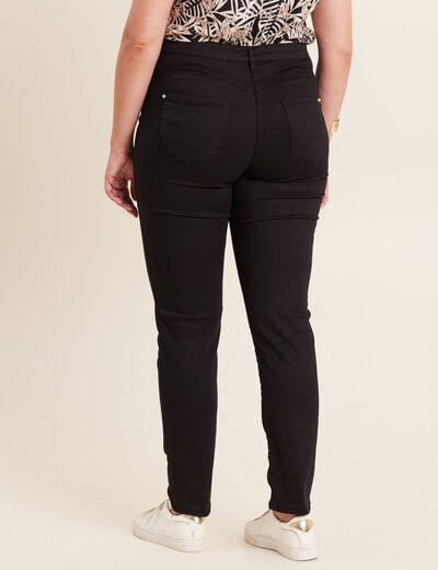 Jean magique ajusté taille standard noir femme
